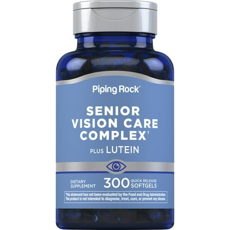 Eye Vitamins Lutein and Zeaxanthin | 300 Capsules | Senior Vision Care | by Piping Rock