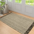 thumbnail image 2 of SUNDEREY 3'x5' Washable Bedroom Rugs,Area Rug,3x5ft Bohemian Kitchen Rug, Cotton Woven Entryway Rug, Modern Braided Door Mat,Stain Resistant Boho Rug Low-Pile Throw Rug for ‎Dining Room Office,Black, 2 of 7