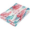 thumbnail image 3 of SKYSONIC 2 Pack Cotton Hand Towels 28.3 x 14.4 Inches Ultra Soft and Absorbent Towels for Face, Kitchen, Bath, Hotel, Gym, Tropical Palm Flamingo, 3 of 7