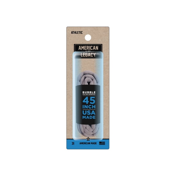 American-Legacy Athletic Bubble Lace Grey (Silver) 45"