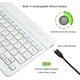 thumbnail image 5 of Teclado Bluetooth ultradelgado Mini teclado inalámbrico portátil recargable para Apple iPad iPhone Samsung Tablet Teléfono Smartphone iOS Android Windows (10 pulgadas blanco), 5 of 5