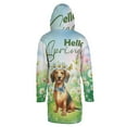 thumbnail image 2 of Dachshund Hello Spring Time Flower Floral Nature All Over Print 3D Hooded Duffle Toggle Coat Wiener Dog Lover Gifts Idea - 02031, 2 of 6