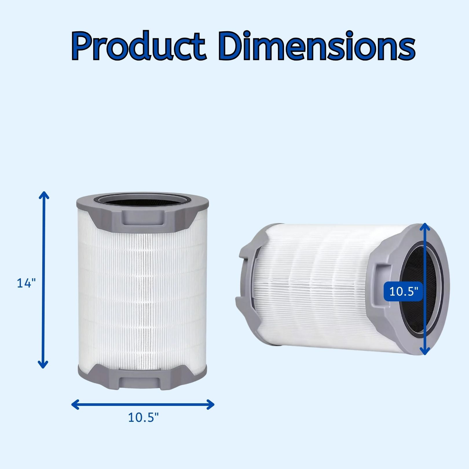 Nispira LV-H134 3-In-1 High Efficiency True HEPA Activated Carbon Premium Filter Replacement for Levoit Air Purifier LV-H134-RF | Remove Smoke, Chemical VOCs | 2 Pack