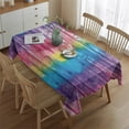 thumbnail image 2 of Colorful Tie Dye Pattern Rectangle Tablecloth 60"x84",Waterproof Polyester Rectangle Table Cloth, Wipeable Spillproof Polyester Tablecloth for Dining, Camping, Indoor and Outdoor, 2 of 5