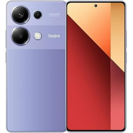 Xiaomi Redmi Note 13 PRO 4G LTE (256GB + 8GB) 6.67" 200MP Triple (for Tmobile, Metro, Tello, Mint & Global) GLOBAL Bands Unlocked (Lavender Purple)