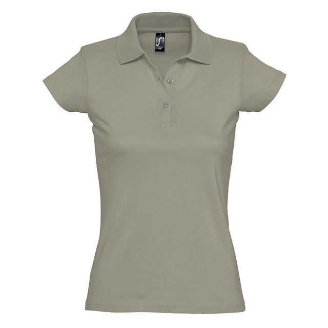 SOLS- Polo de manga corta Prescott para mujer (Caqui)