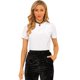 thumbnail image 1 of Día de San Patricio Camiseta Terciopelo Sólida Casual De Manga Corta Con Cuello Redondo Para Mujer Blanco L, 1 of 6