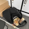 thumbnail image 1 of Bolsa de hombro Lona Simple College Student Bookbag Harajuku Satchels (Negro) Likrtyny Para Estrenar, 1 of 9