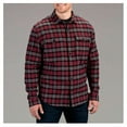 thumbnail image 5 of VORTEX Adult Male Timber Rush Flannel Long Sleeve Shirt, Color: Burgundy, Size: L, 5 of 5