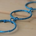 thumbnail image 2 of 5' Regal Peacock Turquoise Blue Glitter Round Circle Chain Christmas Garland, 2 of 2