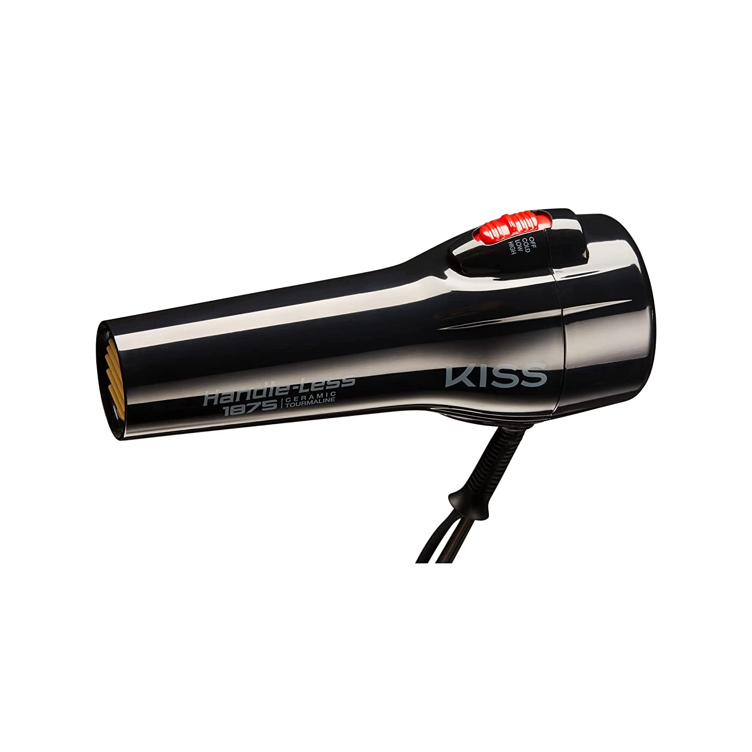 KISS Handle-Less Ceramic Tourmaline Hair Dryer, 1875 Watts, 3 Attachments