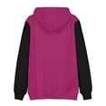 thumbnail image 4 of OUSITAID Mode Hommes Chandails à Capuche Confortables Chandail à Capuchon Cordon Patchwork Poche Hauts, 4 of 4