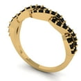 thumbnail image 2 of 0.495 ctw Wedding Band for Women - 18K yellow Gold Natural Onyx Stackable Eternity Ring, 2 of 6