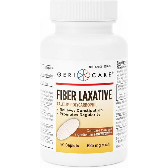 GERICARE Fiber Laxative 90 Caplets Per Bottle