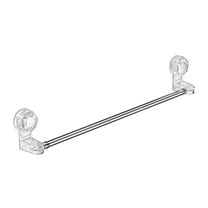 Extendable 12-24 inch Suction Cup Towel Bar,Bath Shower Towel Holder Shower Door Adhesive Towel Bar Suction Towel Rack (Suction Cup, Chrome)