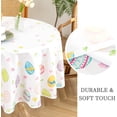 thumbnail image 6 of Easter Tablecloth Round 60 Inch, Waterproof Egg Themed Table Cloth, Washable Table Cover for Holiday Dinner Party Decoration, 6 of 6