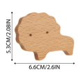 thumbnail image 3 of Modern Beechwood Cabinet Handles Star And Cloud Shapes For Drawers And Doors Natural Pulls Kitchen Hardware, 3 of 5