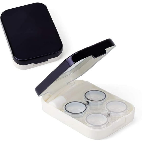 Two Packs Contact Lens Care Vision Care Nobleness Cute Contact Lens Cases Contact Lens Set Contact Lens kit Set Colored Contact Lenses for Women (Black)