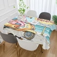 thumbnail image 5 of Qxltty Cute Cartoon Flamingo Square Tablecloth 60×90in Thick Wrinkle Resistant Heat Proof Durable Table Cover for Dining Table, 5 of 9