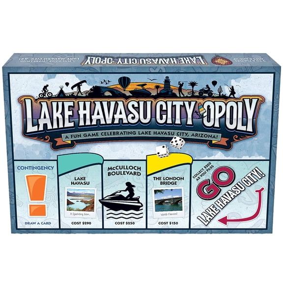 Late For The Sky: Lake Havasu City-Opoly - Vacation Destination Themed Opoly-Style Board Game, Family Strategy, 2-6 Player, Traditional or 1hr Version