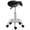 Black, variant on Hassch Swivel Saddle Stool w/ Wheels, Height-Adjustable Rolling Stool 20"-25.6", PU Leather Upholstered Rolling Seat for Salon, Massage, Home Office (Black)