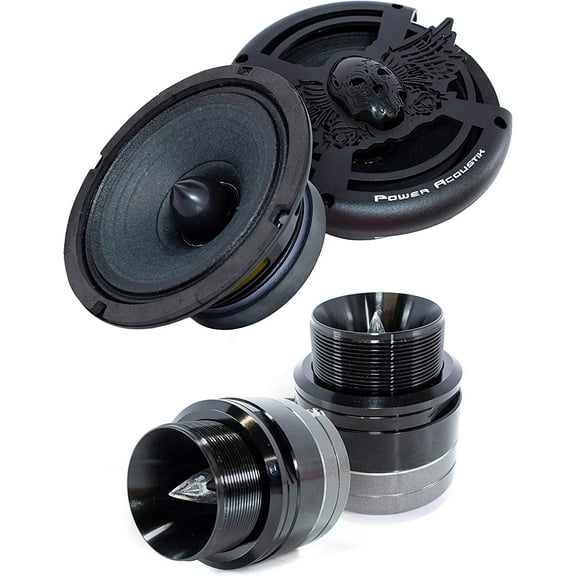2 MID-65 6.5" Full Range Speakers & NX-5 Black Bullet Super Tweeters