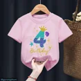 thumbnail image 3 of Bonita ropa para niños, regalo de sexto cumpleaños, camiseta de algodón para niñas, camiseta con estampado de corona de princesa sirena, camisetas rosas Harajuku Kawaii, 3 of 5