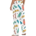 thumbnail image 6 of Top-kevin Men's Pajama Bottoms Doodle Roller Skates Skateboarding Mens Pajama Pants Blue Yellow Flash Cotton Pj Bottoms Sleepwear, 6 of 7