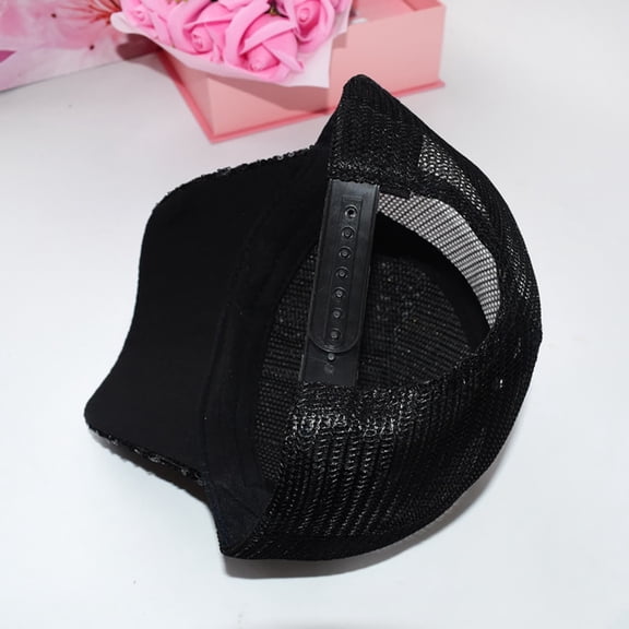 RYDCOT Girls Glitter Baseball Cap Criss Cross Hat, Girl High Ponytail Hat, Kids Trucker Hat with High Bun Messy Ponytail (1Pcs)