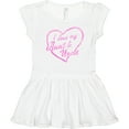 thumbnail image 3 of Inktastic I Love My Aunt and Uncle in Pink Chalk Heart Girls Toddler Dress, 3 of 5