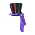 thumbnail image 1 of Sapor de cabeza de sombrero steampunk con cintas coloridas fantasía de disfraces accesorio de vestuario no tejido para cosplay de fiesta para hombres, 1 of 7