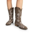 thumbnail image 2 of Dream Pairs Women's Cowboy Boots Mid Calf Chunky Heel Embroidery Stitched Cowgirl Western Boots, 2 of 5