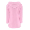 thumbnail image 5 of Ruyang Girls Fleece Hoodie Y2K Trendy Fuzzy Pullover Sweatshirt Kids Fall Winter Warm Furry Plain Hooded Sweater Pocket, 5 of 5