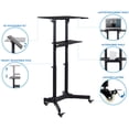 thumbnail image 5 of Mount-it! Mobile Standing Height Adjustable Desk, Black Portable Lectern, 5 of 6