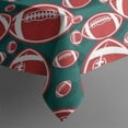 thumbnail image 5 of Green Red Footballs Pattern Square Tablecloth,Waterproof Square Table Cover,Wipeable Spillproof Washable Table Cover for Home Kitchen Party Decor 42"X42"(107x107cm), 5 of 6