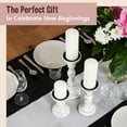 thumbnail image 5 of Large Candle Holders for Pillar Candles - Rustic Farmhouse Style Home Decor - Perfect for Table Centerpieces, Coffee Table or Fireplace Mantel - 3 Piece Set - Rustic White, 5 of 7