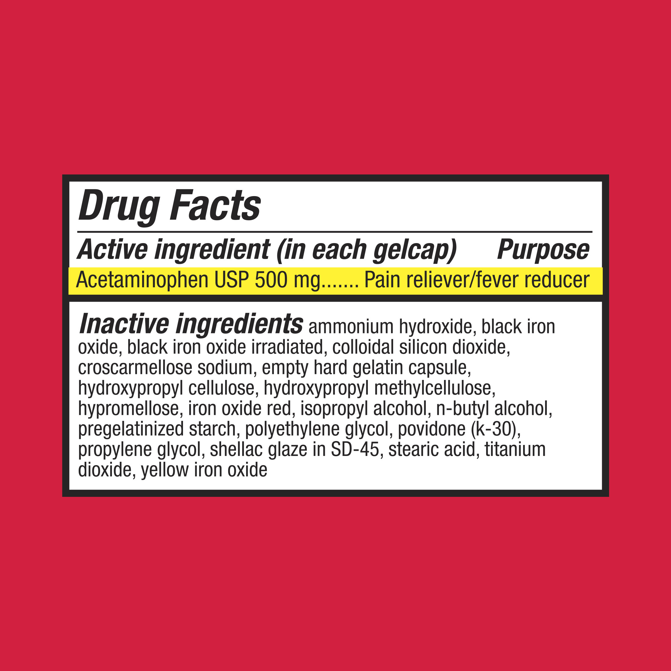 Equate Extra Strength Acetaminophen Pain Reliever Gelcaps, 500 mg, 225 Count - image 3 of 9