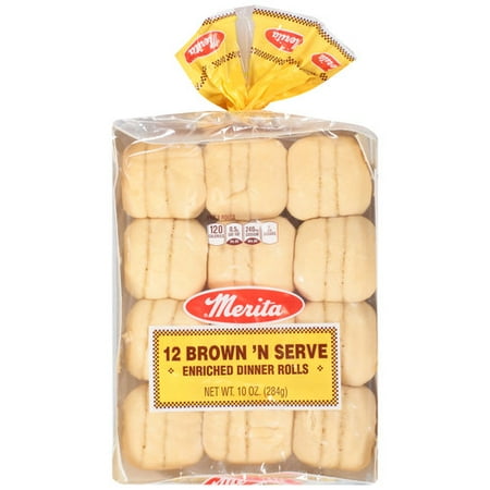 Merita Brown 'n Serve Dinner Rolls, 12 ct, 10 oz