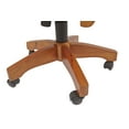 thumbnail image 4 of Deluxe Wood Bankers Chair with Vinyl Padded Seat in Fruit Wood Brown Finish, 4 of 14