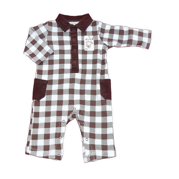 First Hugs Newborn Boys Long Sleeve Coverall Size 0-3Mos