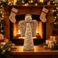thumbnail image 4 of Vallivelle Handwoven Water Hyacinth Angel Christmas Decor - 9.8" Woven Rattan Angel Religious Tabletop Figurine for Nativity Scene, Mantel, Shelf and Farmhouse Christmas Decorations Indoor Display A, 4 of 5