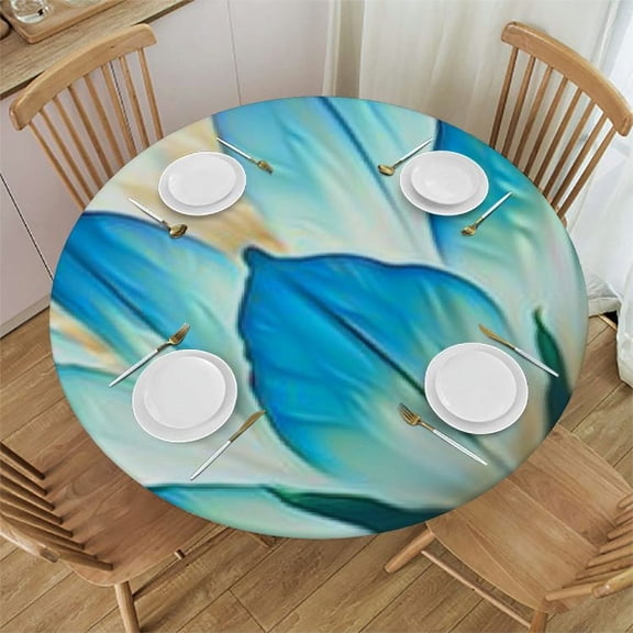 BANET Themed Table Cloth - Milk Round Tablecloth Beige Brown Table Cover Decorative for Kitchen Dining Table Party 31"-35