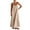 Khaki, variant on sunsanly Summer Women Robe Dress Spaghetti Strap Low-cut Square Neck Backless Lace-up Loose Sleeveless Solid Color A-line Ankle Length Vacation Maxi Dress Sundress Strappy Dress