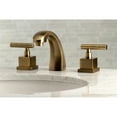 thumbnail image 2 of Kingston Brass KS4983CQL Claremont Widespread Bathroom Faucet with Brass Pop-Up, Antique Brass, 2 of 7