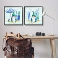 thumbnail image 2 of Nautical Gnomes Beach Surfboards Fairy Tales & Fantasy Graphic Art Black Framed Art Print Wall Art, Set of 2, 2 of 8