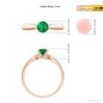 thumbnail image 4 of Angara Natural 0.45 Ct. Emerald Solitaire Ring in 14K Rose Gold for Women (Ring Size: 7.5), 4 of 9