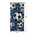 thumbnail image 5 of Blue Soccer Balls Pattern Shower Curtain 36"x72" ,Bathroom Decorative Shower Curtains Set with 12 Hooks,Modern Waterproof Washable Shower Curtain, 5 of 6