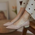 thumbnail image 3 of Femmes d'Automne Chaussures à Talons Nacrés Chaussures à Bout Pointu Robe, 3 of 3
