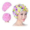thumbnail image 1 of Lace Vinta Swim Cap Fl Petal Retro Bathing Caps For Women, 1 of 2