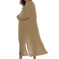 thumbnail image 3 of SWEETLIFE Women's Casual Knitted Long Sleeve Open Long Cardigan Sweaters, 3 of 3